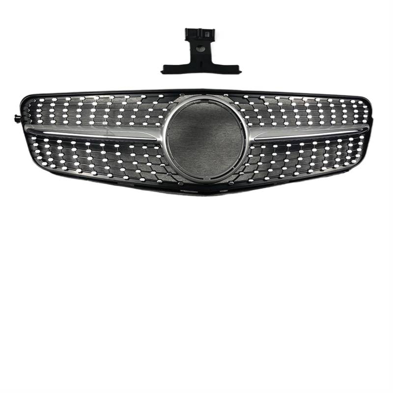 Frontgrill Vordereinlass-Kühlergrill-Stoßfänger Grill Für W204 C204 S204 C43 Für Benz C 2007-2014 Für AMG Für GT R Diamond Style Tuning Accessoires Front Nieren Kühlergrill(Diamond Silvery) von Rdtnvc