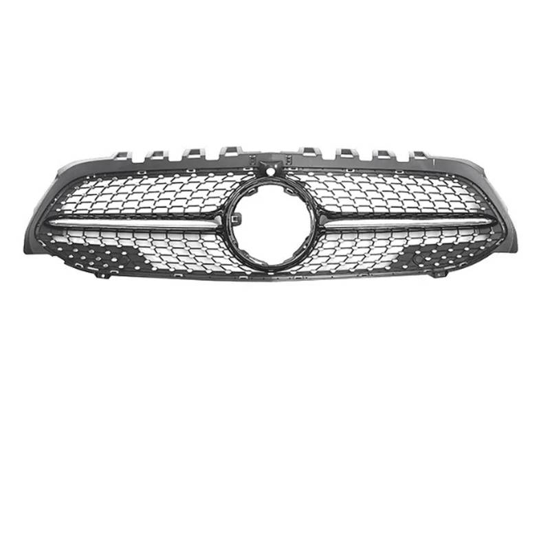 Frontgrill W118 GT Grille Schwarz Silber Frontstoßstange Grill Für Benz Für CLA Klasse 2020 2021 2022 2023 C118 Coupe X118 Shooting Brake Front Nieren Kühlergrill(G-Black) von Rdtnvc
