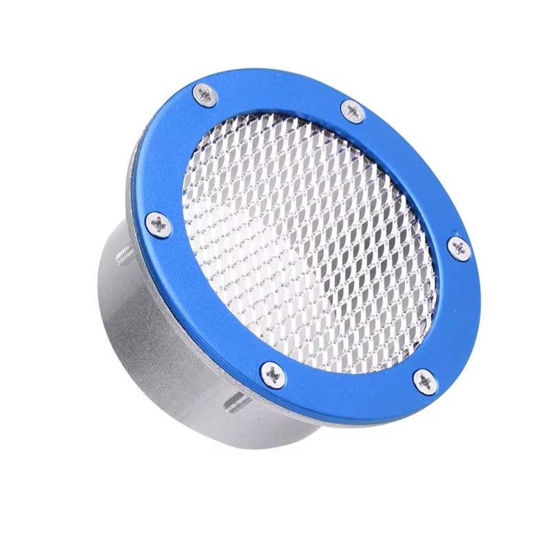 Lufteinlass Ansaugschlauch 3 "Universal Aluminium Legierung Lufteinlass Abdeckung Automobil Ansaugrohr Grille Vent Einlass Blasdüse Lufteinlass Auto Zubehör Auto Ansaugrohr(3inch Blue) von Rdtnvc