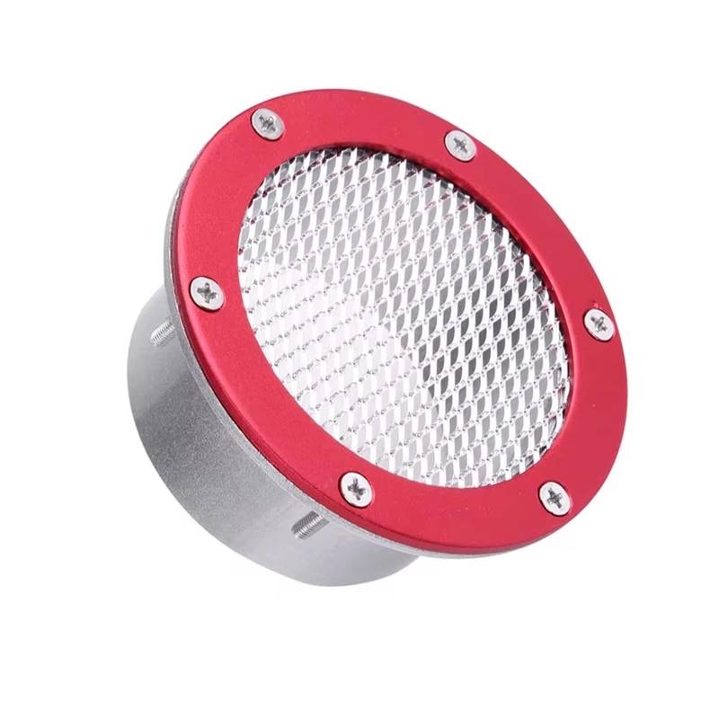 Lufteinlass Ansaugschlauch 3 "Universal Aluminium Legierung Lufteinlass Abdeckung Automobil Ansaugrohr Grille Vent Einlass Blasdüse Lufteinlass Auto Zubehör Auto Ansaugrohr(3inch red) von Rdtnvc