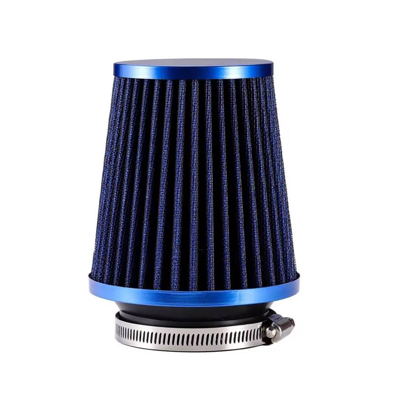 Lufteinlass Ansaugschlauch 3-Zoll-Kegel-Luftfilter Mit Hohem Durchfluss Für Universal Racing Cold Sport 76 Mm Luftansaugfiltersystem Autozubehör Auto Ansaugrohr(Blau) von Rdtnvc