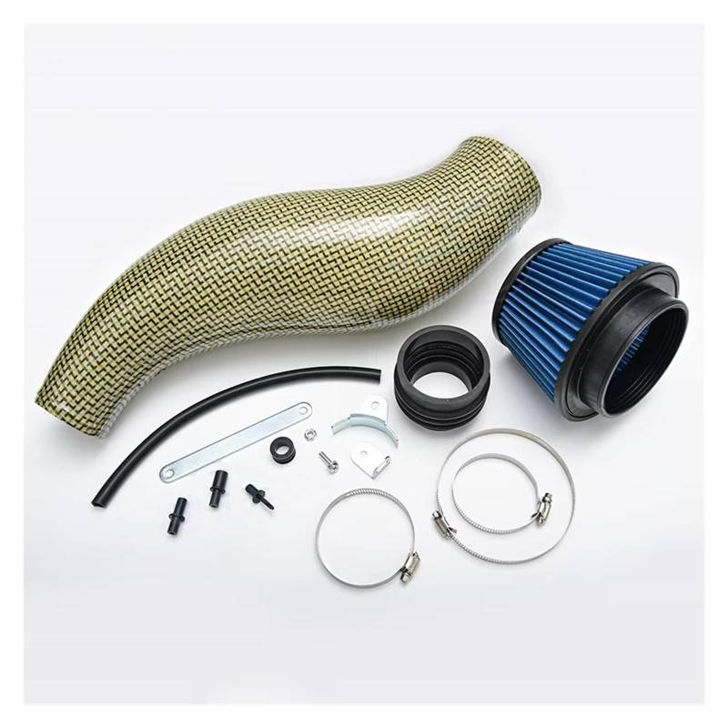 Lufteinlass Ansaugschlauch Auto Luftansaugrohr Für Civic 1992 1993 1994 1995 1996 1997 1998 1999 2000 EK EG Luftfilter Ansaugrohr Gelb Carbon Muster Auto Ansaugrohr(Gelb) von Rdtnvc