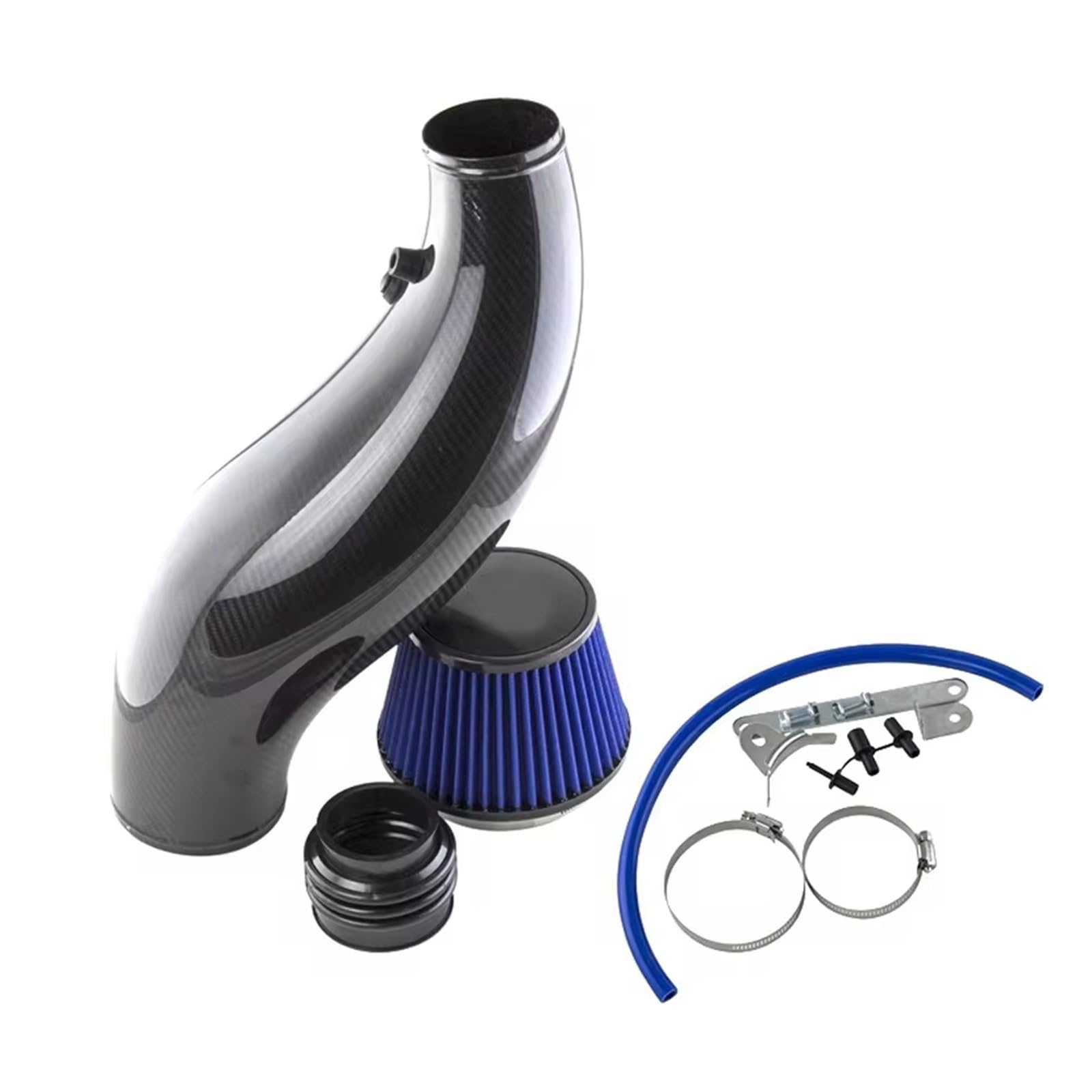 Lufteinlass Ansaugschlauch Auto Luftansaugrohr Für Civic 1992 1993 1994 1995 1996 1997 1998 1999 2000 EK EG Luftfilter Ansaugrohr Schwarz Rot Blau Real Carbon Auto Ansaugrohr(Kohlefaser) von Rdtnvc