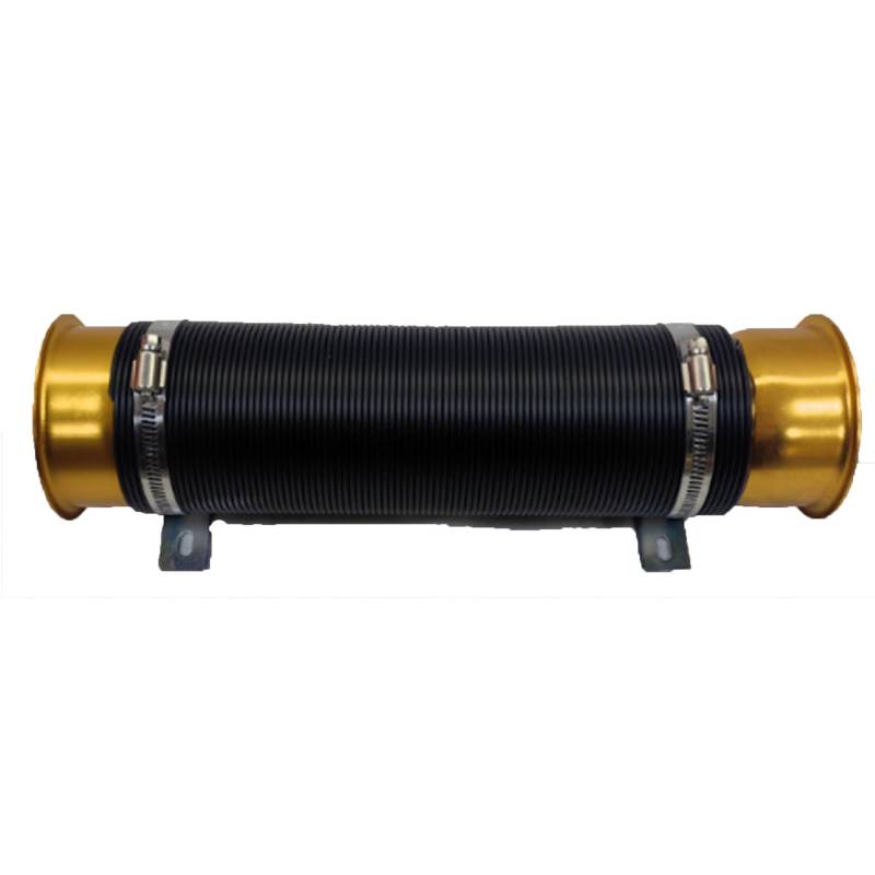 Lufteinlass Ansaugschlauch Einstellbare 33,5-109cm Luftansaugschlauch Flexibles Rohr Filter Kaltfutter Kanal Induktion Kit Auto Ansaugrohr(Black Gold) von Rdtnvc