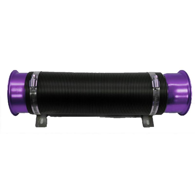 Lufteinlass Ansaugschlauch Einstellbare 33,5-109cm Luftansaugschlauch Flexibles Rohr Filter Kaltfutter Kanal Induktion Kit Auto Ansaugrohr(Black Purple) von Rdtnvc
