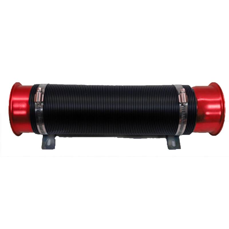 Lufteinlass Ansaugschlauch Einstellbare 33,5-109cm Luftansaugschlauch Flexibles Rohr Filter Kaltfutter Kanal Induktion Kit Auto Ansaugrohr(Black red) von Rdtnvc