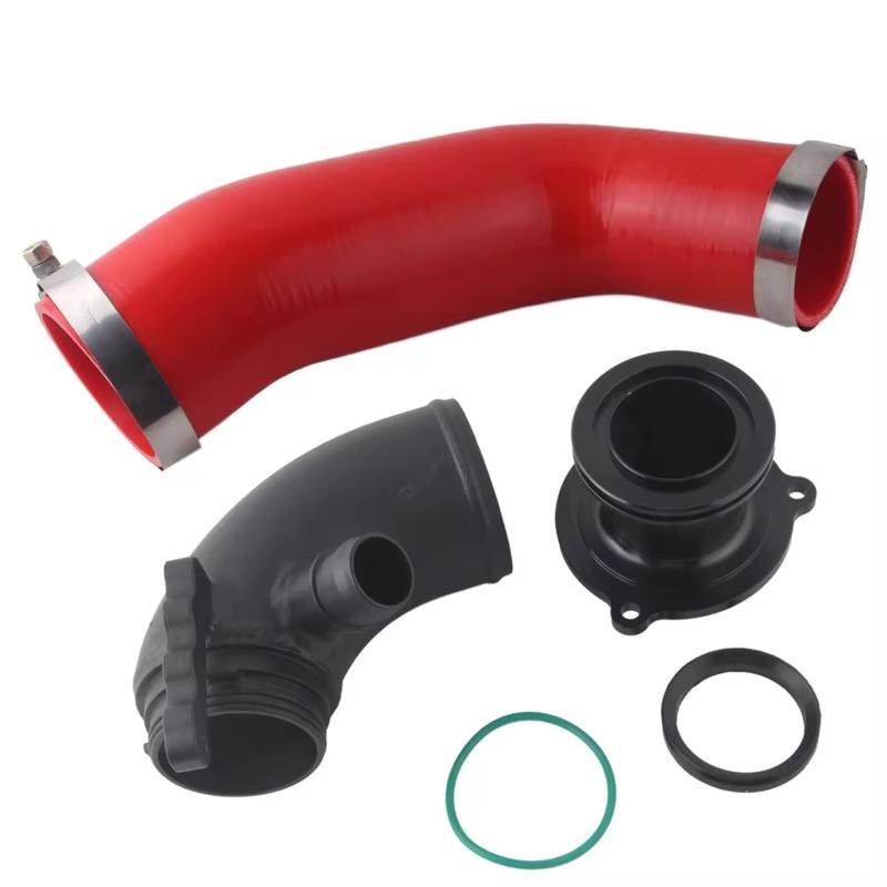 Lufteinlass Ansaugschlauch Silikon-Ansaugschlauch Turbo-Einlass-Kniestück Schalldämpfer Für A3 S3 TT TTS Ea888 3gen Motor Auto Ansaugrohr(Rot) von Rdtnvc