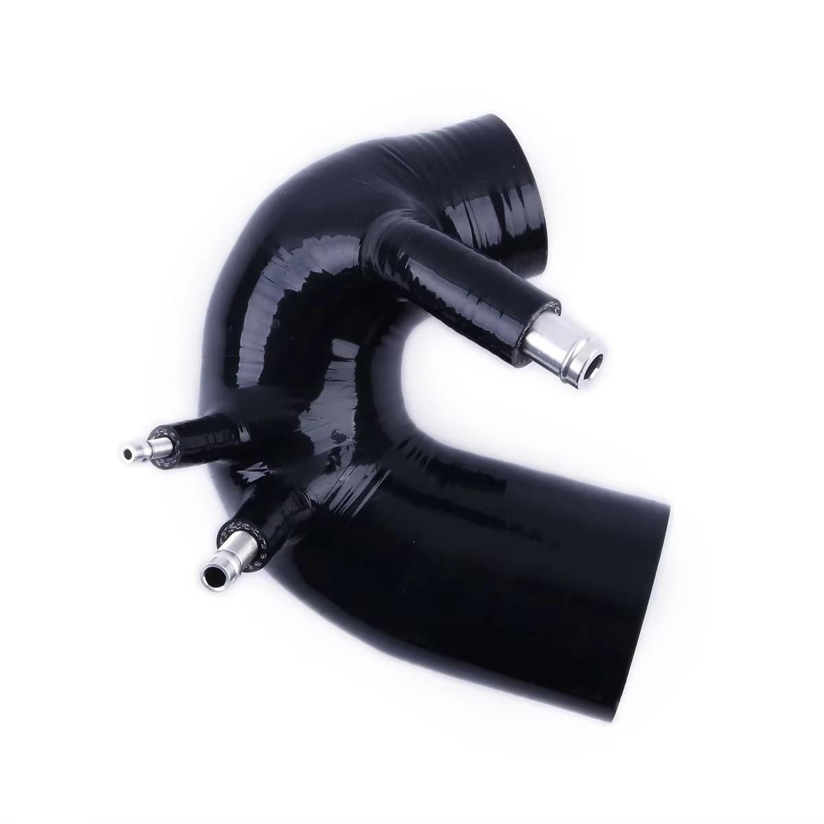 Lufteinlass Ansaugschlauch Silikon-Lufteinlass-Induktionsschlauch Rohrkanal-Set Für FIAT Für Abarth 500 595 695 T-Jet-Motor 1.4L Turbo Auto Ansaugrohr(Gloss Black) von Rdtnvc