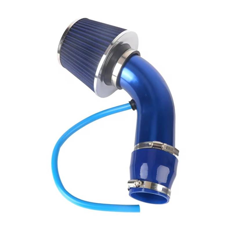 Lufteinlass Ansaugschlauch Universal 76mm/3 Zoll Auto-Luftfilter Mit Rohr Luftansaugsystem Turbo-Induktionssatz Aluminium-LKW-Autozubehör Auto Ansaugrohr(Blau) von Rdtnvc