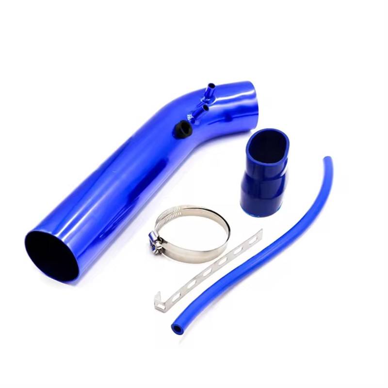 Lufteinlass Ansaugschlauch Universal Auto Luftansaugrohr Kit 3'' Zoll 76mm Rohre Kaltluftansaugsystem Kanal Aluminium Rohr Kit Luftfilter Auto Ansaugrohr(Blau) von Rdtnvc