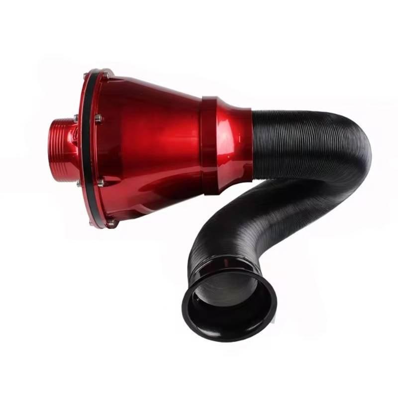 Lufteinlass Ansaugschlauch Universal-Auto-Luftfilter 76 Mm Pilzkopf Luftansaugbalg 7,6 cm Filter Für Auto SUV Hoher Durchfluss Kaltlufteinlass Rohrreiniger Auto Ansaugrohr(Rot) von Rdtnvc