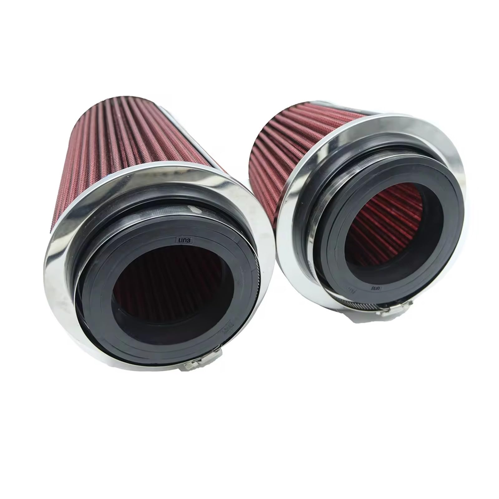 Lufteinlass Ansaugschlauch Universal-Autoteile 76/89/101 MM Auto-Luftfilter High Flow Ansaugfilter Ansaugfilter Sport Power Mesh Cone Kaltluft-Ansaugkit Auto Ansaugrohr(Short red) von Rdtnvc