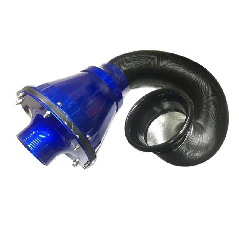 Lufteinlass Ansaugschlauch Universal-Luftfilter 76 Mm Modifizierter Pilzkopf Luftansaugbalgfilter Auto SUV Hoher Durchfluss Kaltlufteinlassrohrreiniger Auto Ansaugrohr(Blau) von Rdtnvc