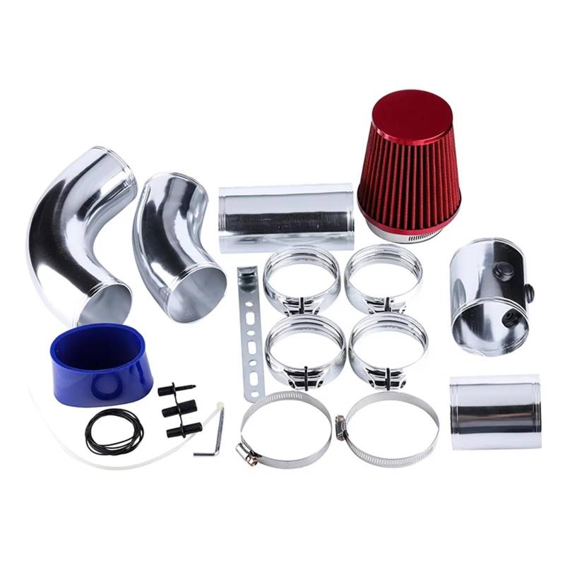 Lufteinlass Ansaugschlauch Universeller 3-Zoll-76-mm-Luftansaugrohrsatz Ansaugrohr Aus Aluminiumlegierung Kaltluftfilter-Einspritzsystem Mit Luftfiltermodifikation Auto Ansaugrohr(A-with air Filter) von Rdtnvc