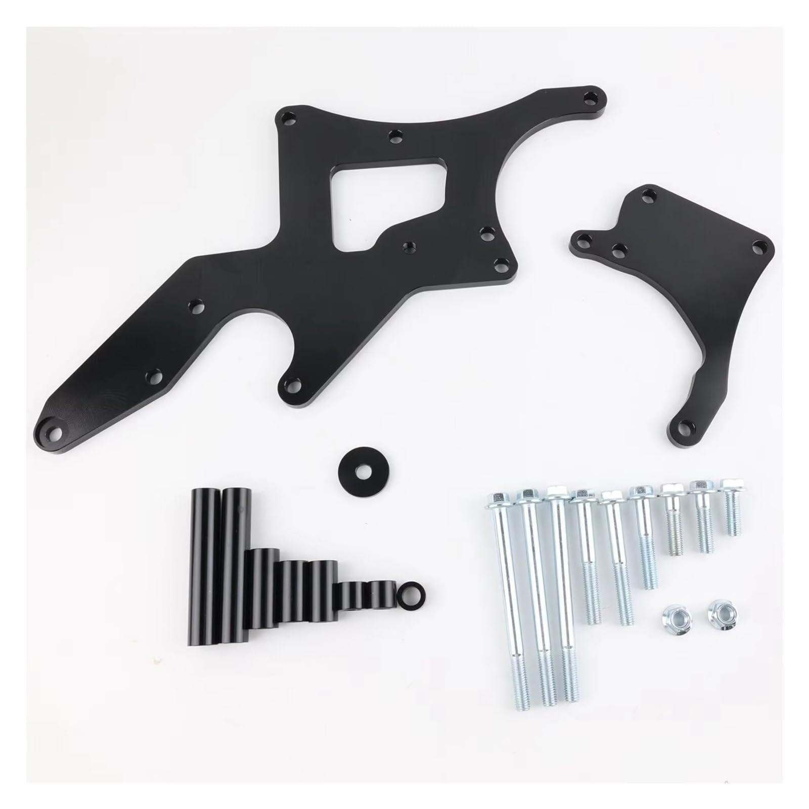 Motorlager Für Chevrolet LS1 LS2 LS3 LS6 LS7 Motoren 4,8 L 5,3 L 6,0 L Serpentine Halterung Lichtmaschine & Servopumpe Swap Conversion Getriebelager(Schwarz) von Rdtnvc