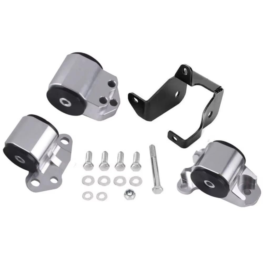Motorlager Für Civic EK 1996 1997 1998 1999 2000 B & D Serie Racing Auto Motor Swap Motor Montieren Übertragung 3-Bolzen Schwarz Silber Getriebelager(Silber) von Rdtnvc