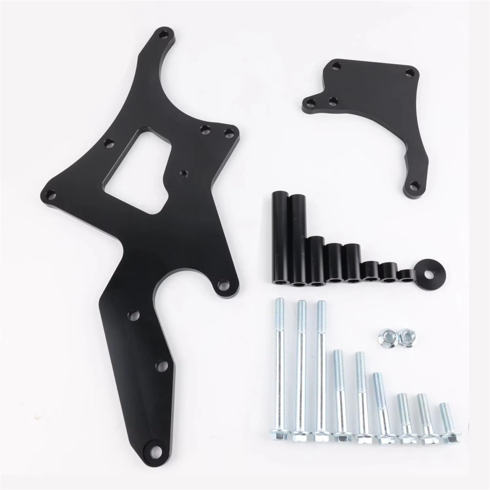 Motorlager Für LS Motor Serpentine Halterung Lichtmaschine Servolenkung Pumpe Swap Conversion Auto Zubehör Getriebelager(Schwarz) von Rdtnvc