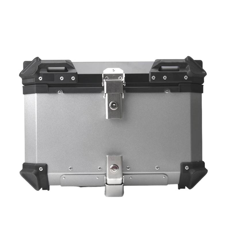 Motorrad Hinten Rack Für 800MT Für CF 800 MT Motorrad Stamm Top Box Seite Gepäck Fall Pannier Rack Rahmen Hinten Helm Topcase Unterstützung Zubehör Motorrad Hinten Gepäck Rack(55L Topcase Silver) von Rdtnvc