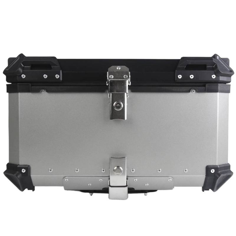 Motorrad Hinten Rack Für 800MT Für CF 800 MT Motorrad Stamm Top Box Seite Gepäck Fall Pannier Rack Rahmen Hinten Helm Topcase Unterstützung Zubehör Motorrad Hinten Gepäck Rack(65L Topcase Silver) von Rdtnvc