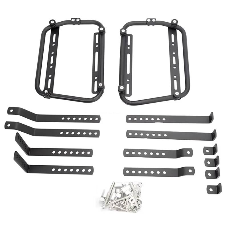 Motorrad Hinten Rack Motorrad Universal Side Box Halterung Multifunktionale Aluminium Legierung Side Box Halterung DIY Schnell Abnehmbare Motorrad Hinten Gepäck Rack von Rdtnvc