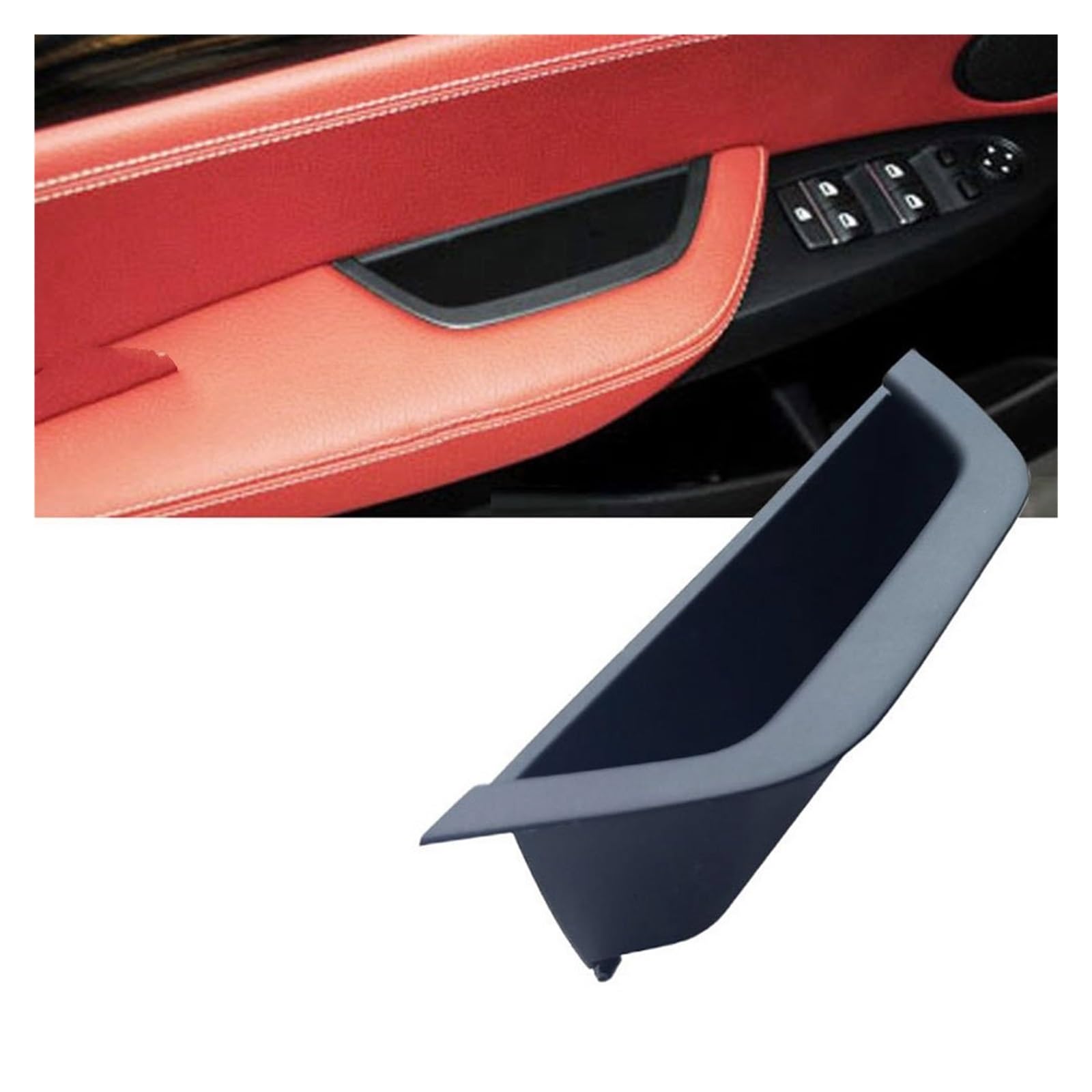 Türgriff Innen Für X3 X4 F25 F26 2010-2016 51417250307 Auto Zubehör Armlehne Panel Passagier Tür Pull Griff Abdeckung Trim Innentürgriff(Front Left Black) von Rdtnvc