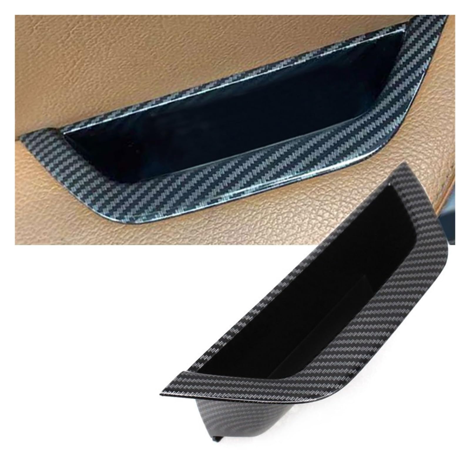 Türgriff Innen Für X3 X4 F25 F26 2010-2016 51417250307 Auto Zubehör Armlehne Panel Passagier Tür Pull Griff Abdeckung Trim Innentürgriff(Front Left Carbon) von Rdtnvc