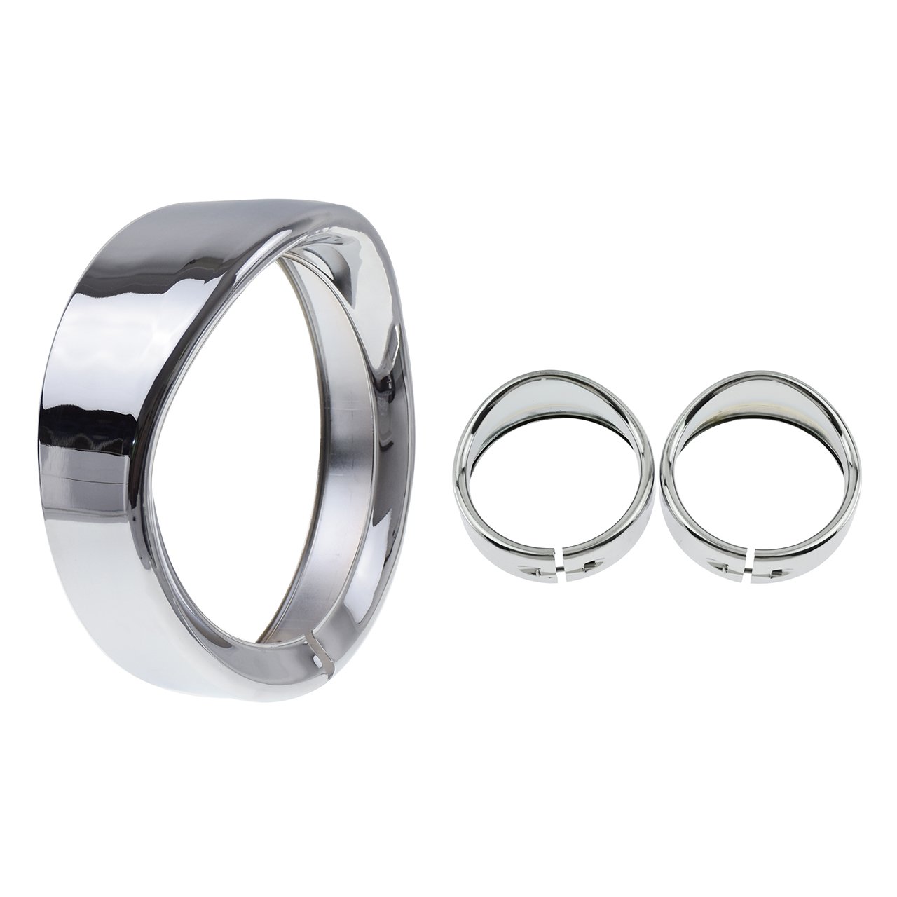 HDBUBALUS Motorrad Set von 7 Scheinwerfer-Zierring + 4 1/2 Nebelscheinwerfer-Verkleidungsring Dekorring für Harley Touring Road King HDBUBALUS Motorrad Set von 7 Scheinwerfer-Zierring + 4 1/2 Nebelscheinwerfer-Verkleidungsring Dekorring für Harley Touring Road King von HDBUBALUS