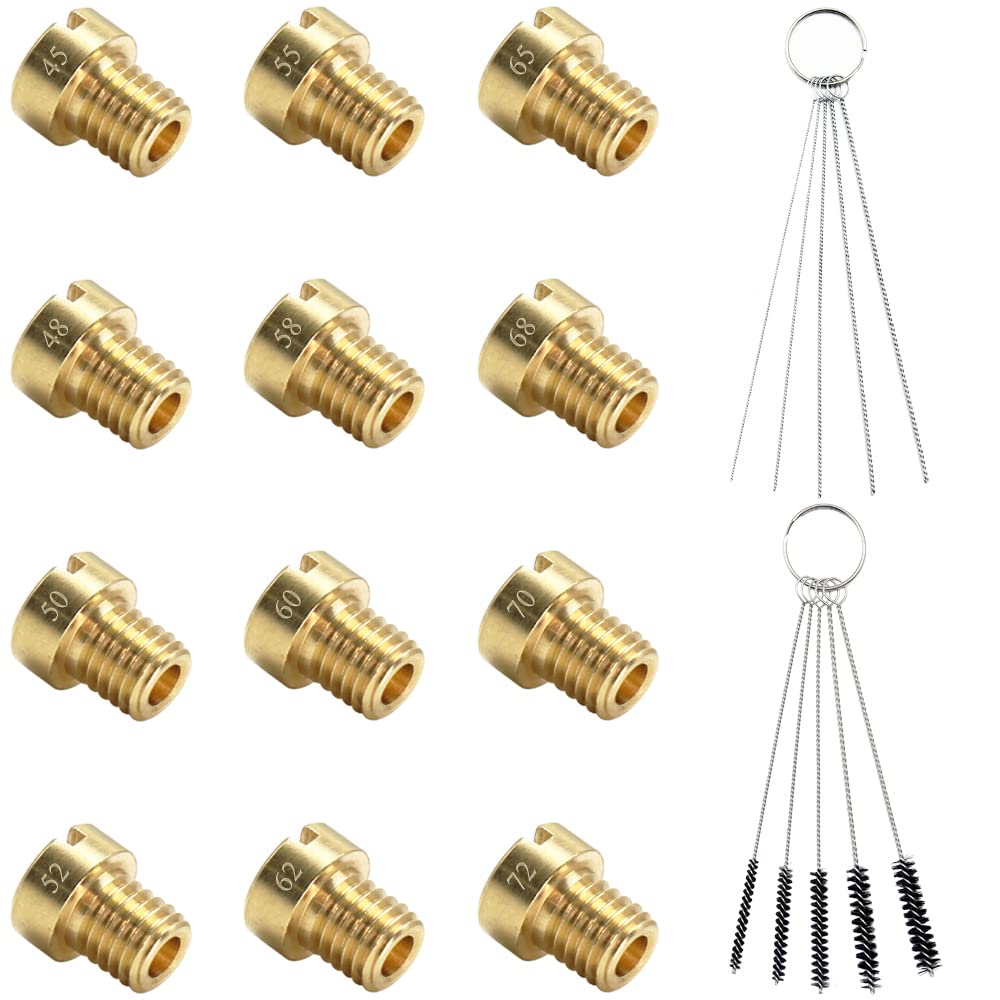 Rebanky 12 Stück 5mm Vergaser Düsen M5 Hauptdüsenset für Dellorto SHA PHBG AD/DS PHVA Vergaserdüsen Set Hauptdüse Vergaser mit Reinigungsnadeln für Roller Motorrad Schaltmoped Rebanky 12 Stück 5mm Vergaser Düsen M5 Hauptdüsenset für Dellorto SHA PHBG AD/DS PHVA Vergaserdüsen Set Hauptdüse Vergaser mit Reinigungsnadeln für Roller Motorrad Schaltmoped von Rebanky