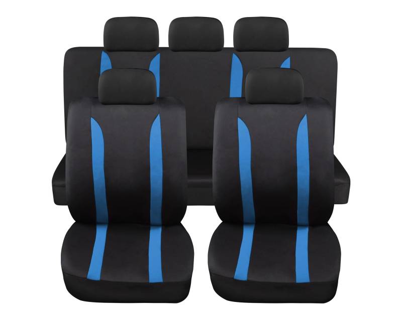 Rebeca Shop - Universal Autositzbezüge LS09 | Farbe Blau | Set vorne und hinten | Polyester | No Suv von Rebeca Shop