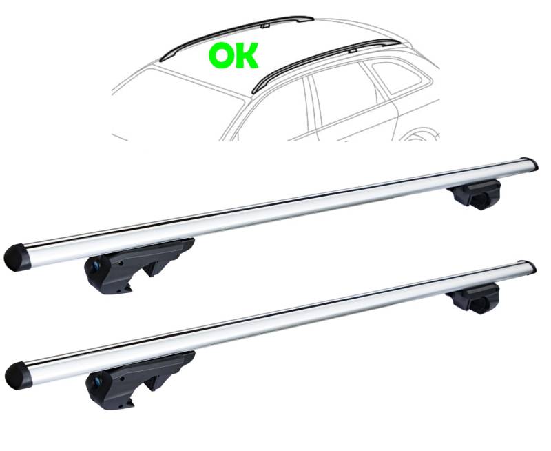 Rebeca Shop Universal-Dachträger für alle Arten von Autos, wählen Sie das passende Modell aus dem Menü (LS120-LS135 für erhöhte Dachreling, 135 cm für erhöhte Dachreling LS135) von Rebeca Shop