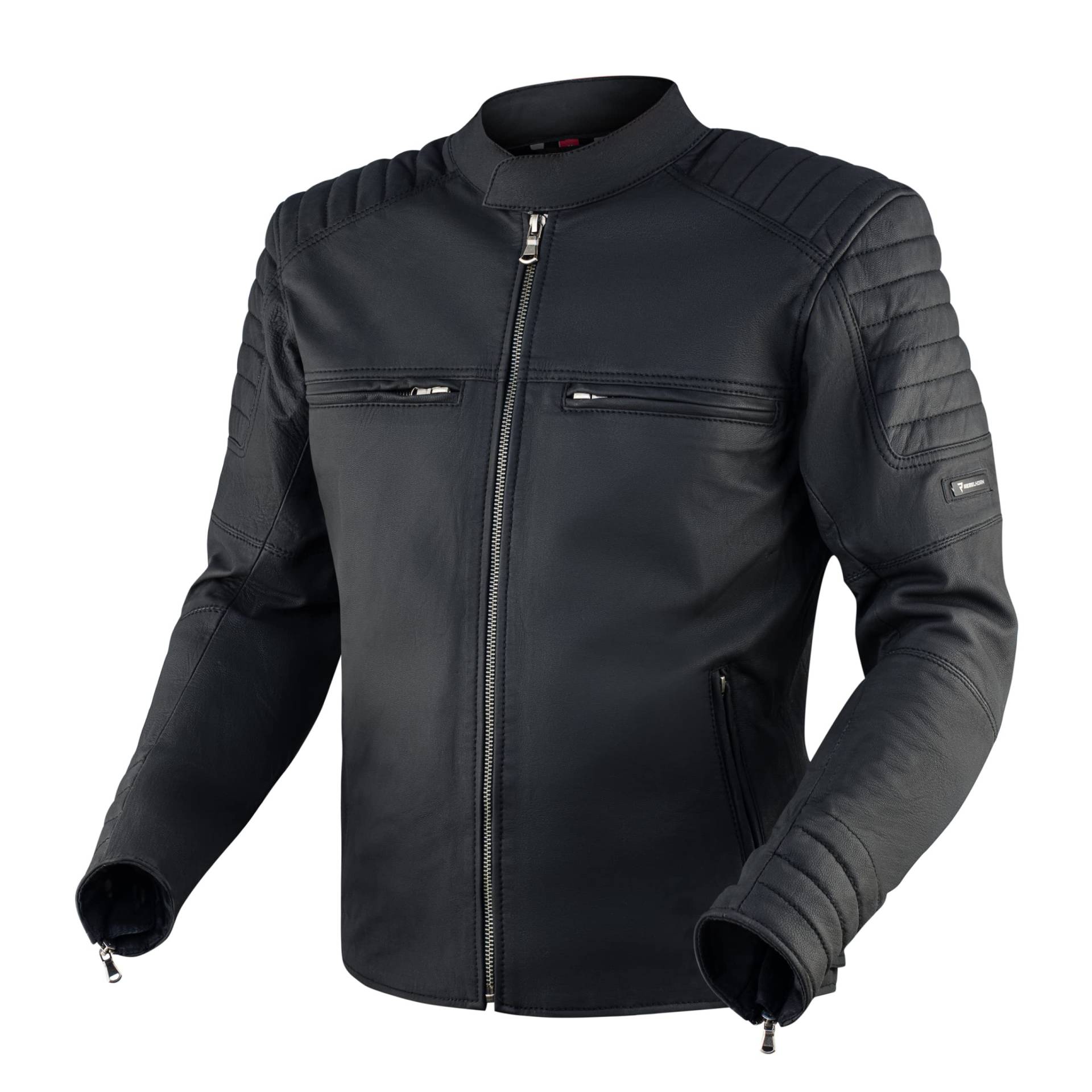 REBELHORN Hunter Pro Motorradjacke Herren | Leder | CE-Level 2 Ellbogen und Schulterprotektoren | 2 Belüftungskanäle | 4 Taschen REBELHORN Hunter Pro Motorradjacke Herren | Leder | CE-Level 2 Ellbogen und Schulterprotektoren | 2 Belüftungskanäle | 4 Taschen von REBELHORN