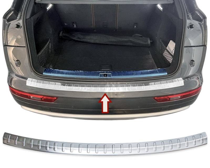 MATT Edelstahl Ladekantenschutz Stoßstange Schutz Abdeckung für Audi Q5 II Typ FY ab 2017- von Recambo e.K.