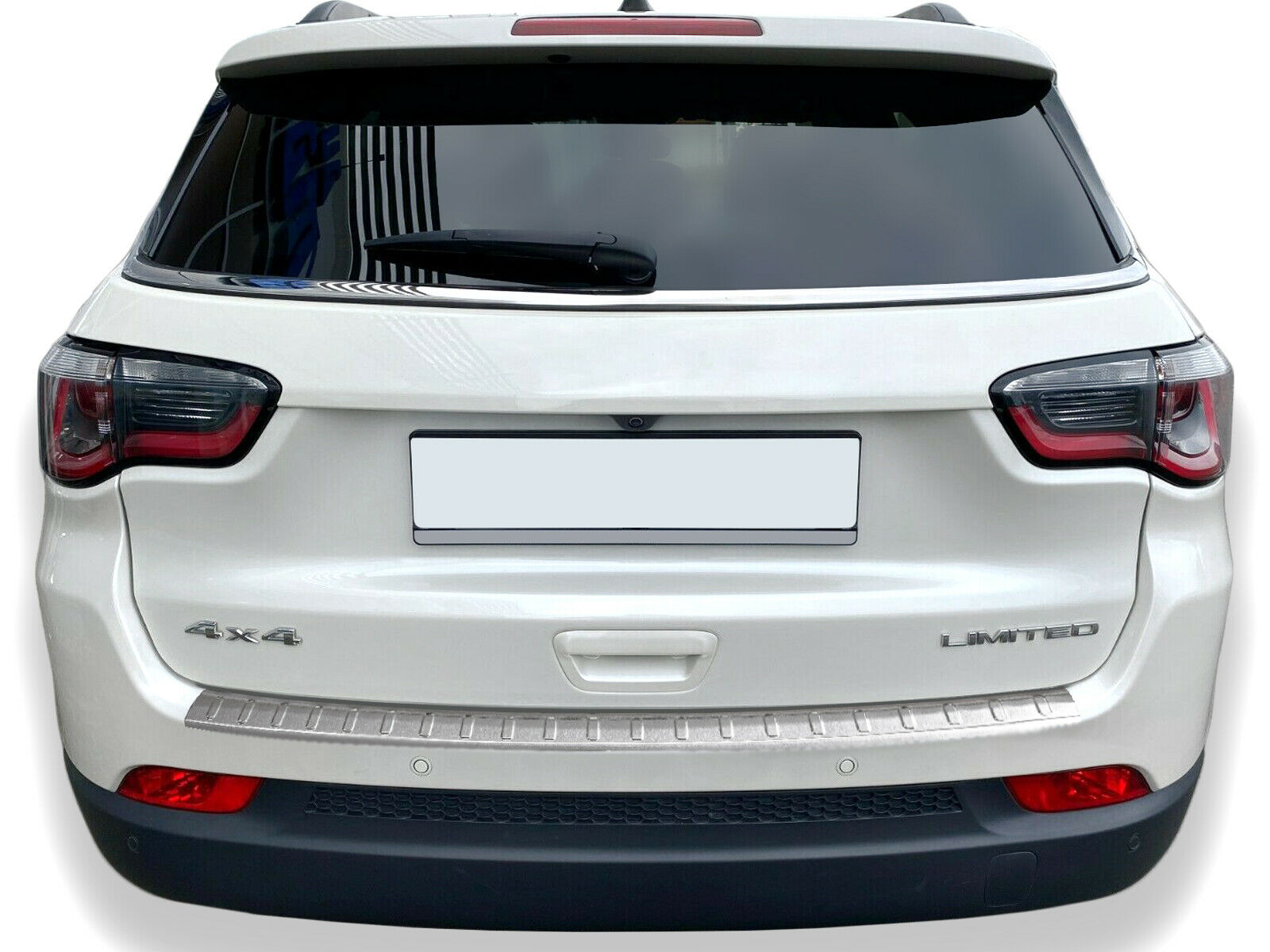 MATT Edelstahl Ladekantenschutz Stoßstange Schutz Abdeckung für Jeep Compass II ab 2017- MATT Edelstahl Ladekantenschutz Stoßstange Schutz Abdeckung für Jeep Compass II ab 2017- von Recambo e.K.