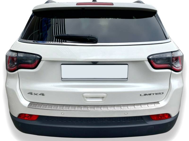 MATT Edelstahl Ladekantenschutz Stoßstange Schutz Abdeckung für Jeep Compass II ab 2017- von Recambo e.K.