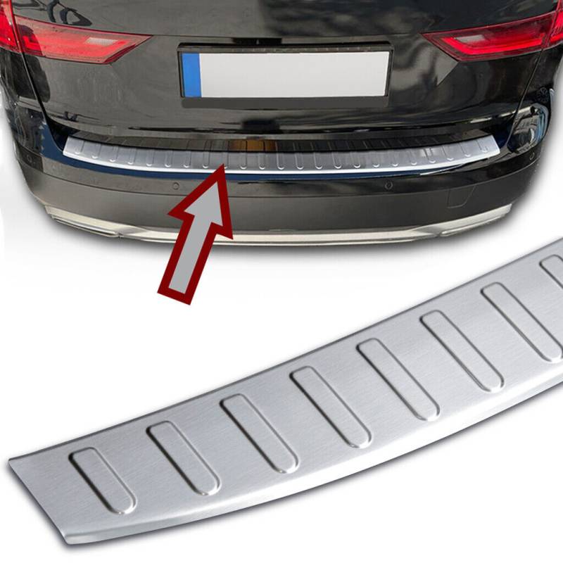 MATT Edelstahl Ladekantenschutz Stoßstange Schutz Abdeckung für Volvo V90 + V90 Cross Country ab 2016- von Recambo e.K.