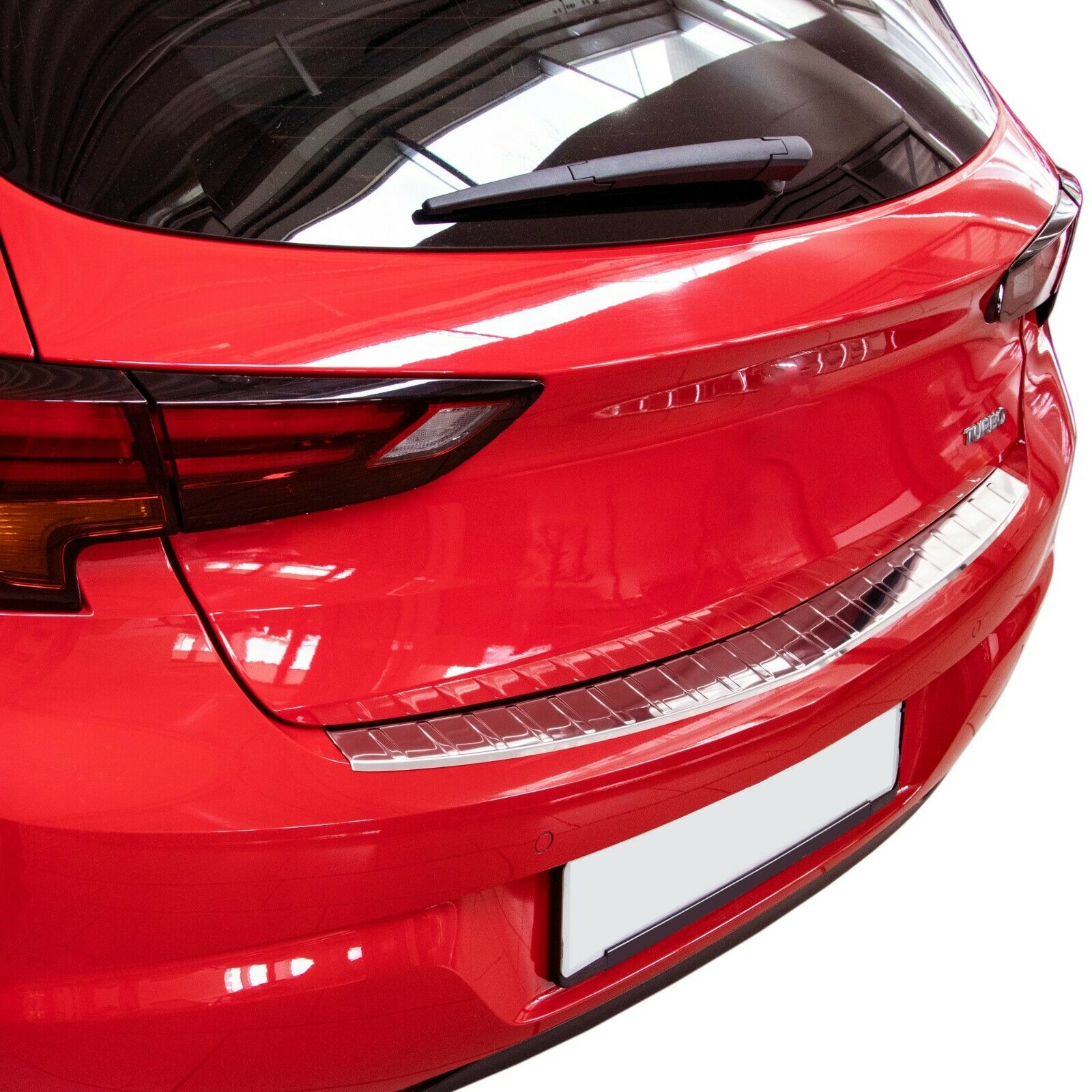 MIT ABKANTUNG LADEKANTENSCHUTZ Edelstahl für Opel Astra K Schrägheck ab 2015- MIT ABKANTUNG LADEKANTENSCHUTZ Edelstahl für Opel Astra K Schrägheck ab 2015- von Recambo e.K.
