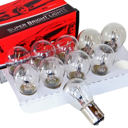 Recambo 10x Glühbirne Scheinwerferlampe Birne 21W / 5W 12V Abblendlicht Fernlicht Glühlampen | E - Prüfzeichen | Sockel BAY15D - Warm Weiß Recambo 10x Glühbirne Scheinwerferlampe Birne 21W / 5W 12V Abblendlicht Fernlicht Glühlampen | E - Prüfzeichen | Sockel BAY15D - Warm Weiß von Recambo