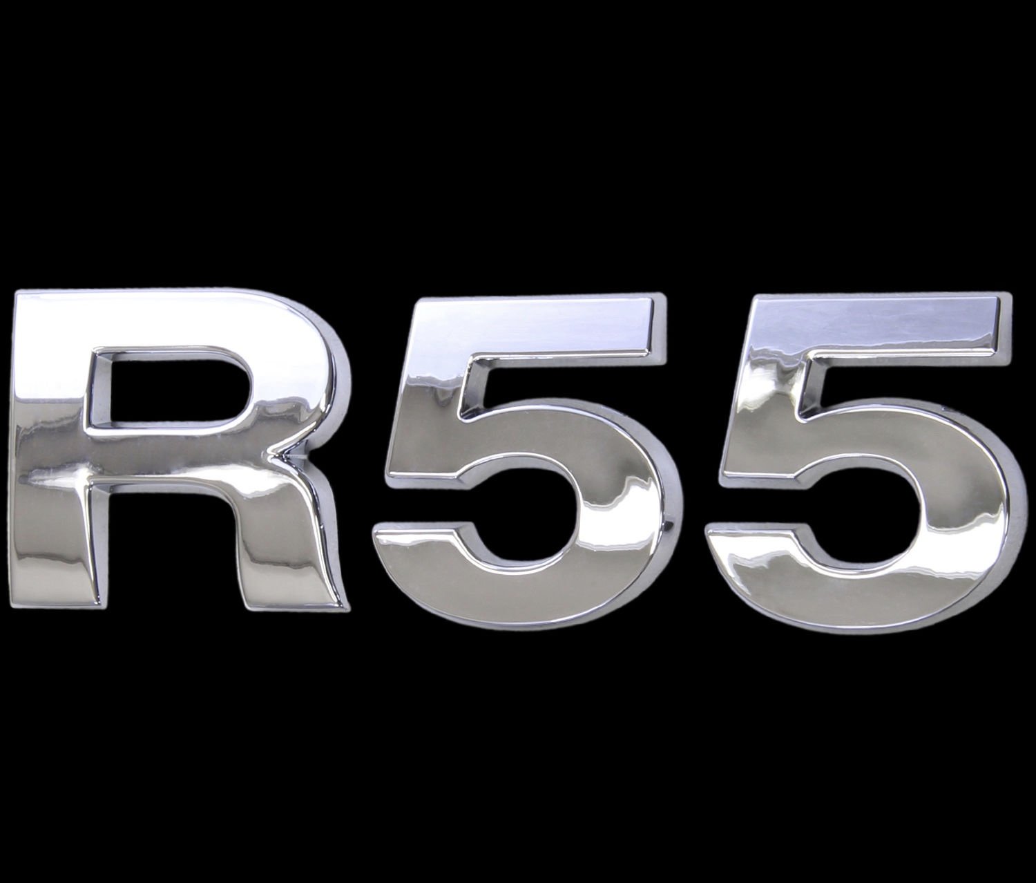 3D Chrom Emblem Aufkleber Logo R55 Tuning Cooper Motor Renn Sport Mini von Recambo