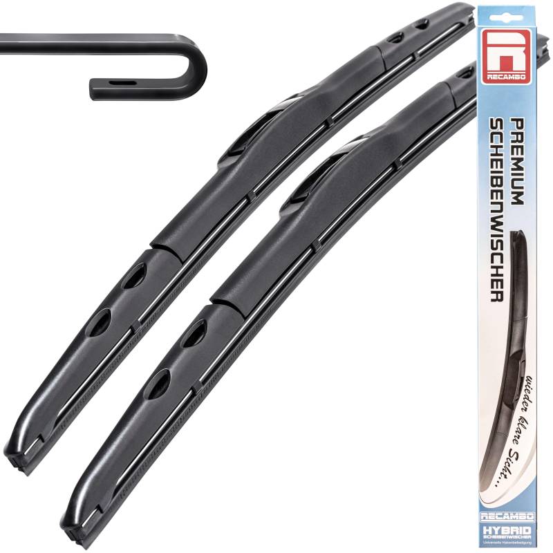 HYBRID Front Scheibenwischer FLEX AERO kompatibel für BMW 3er | Typ E36 | BJ 1991-1999 - 525mm 500mm - Premium Qualität Wischerblätter Set - RECAMBO von Recambo