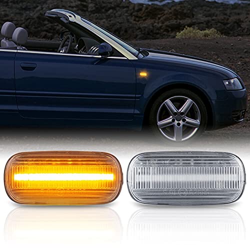 Recambo LED SEITENBLINKER passend für Audi A3 + Sportback | Typ 8P | 2003-2008 | KLARGLAS von Recambo