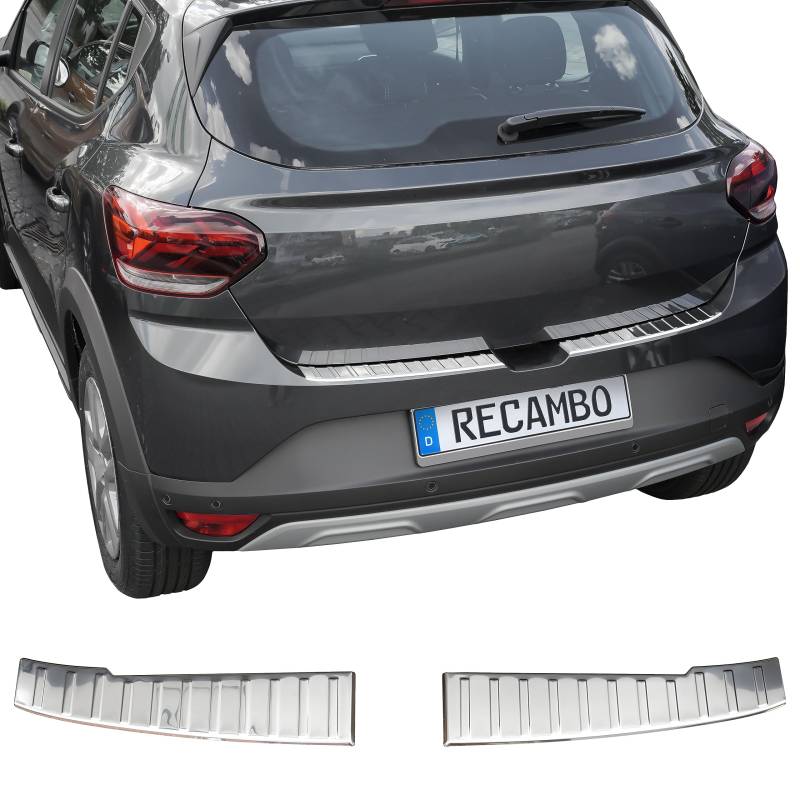 Ladekantenschutz Edelstahl CHROM kompatibel für Dacia Sandero III | DJF | BJ ab 2021> | premium Qualität von RECAMBO von Recambo