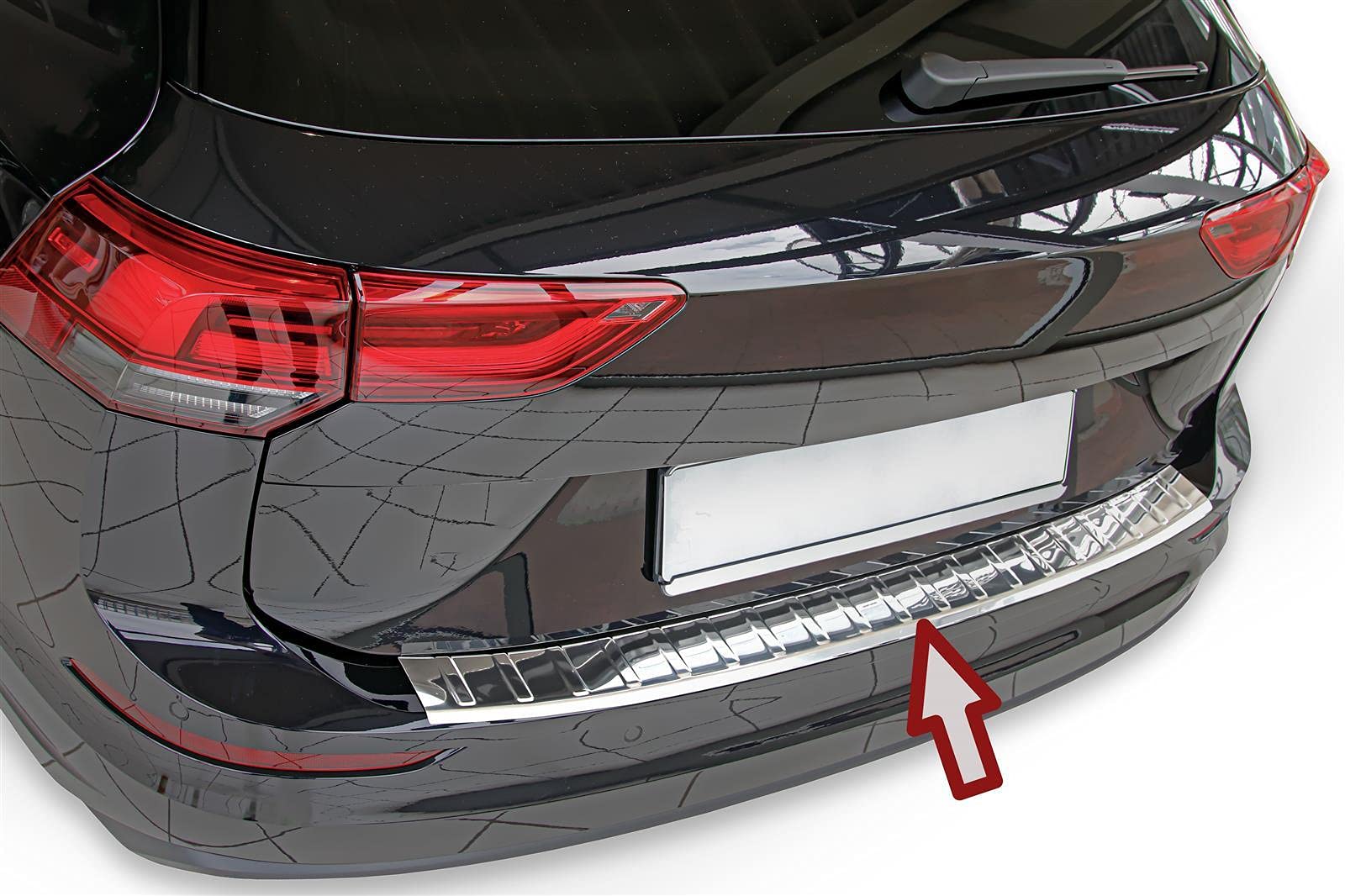 Ladekantenschutz Edelstahl Chrom kompatibel für VW Golf 8 Variant | BJ ab 2020 | Abkantung | Premium Qualität von RECAMBO von Recambo