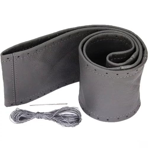 Lenkradbezug dunkel grau "L" echt Leder 40-41 cm zum Schnüren Lenkrad Schoner von Recambo