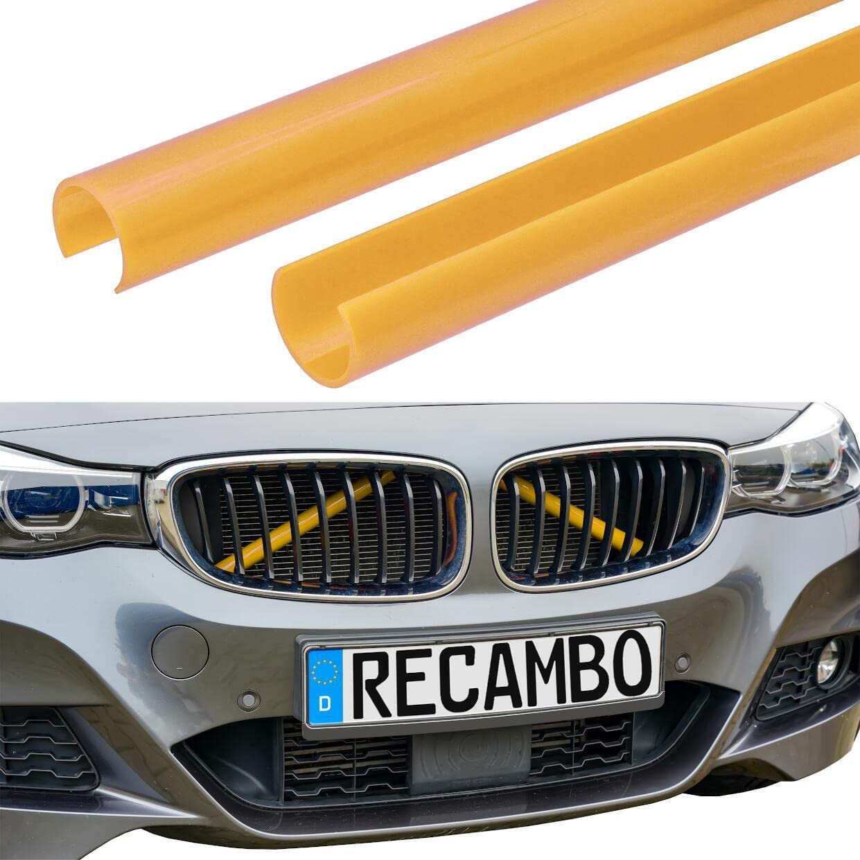 RECAMBO Kühler Grill Einsatz, Frontgrill Zierleisten Streifen, Grill V Streben | Kompatibel mit BMW 1er 2er 5er E60 E61 | F44 F52 | Gelb RECAMBO Kühler Grill Einsatz, Frontgrill Zierleisten Streifen, Grill V Streben | Kompatibel mit BMW 1er 2er 5er E60 E61 | F44 F52 | Gelb von Recambo