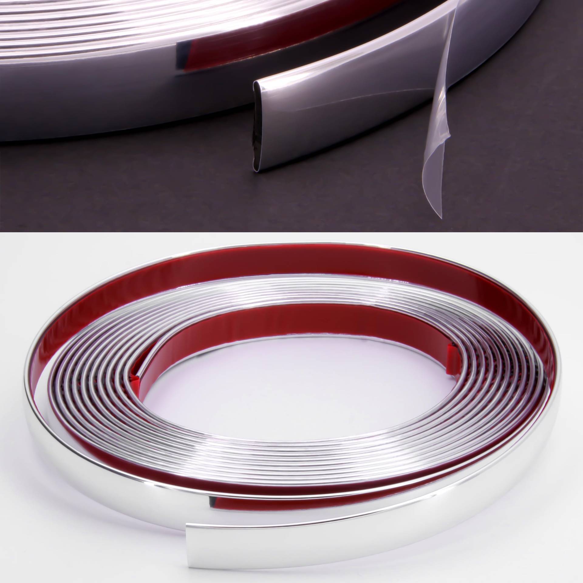 RECAMBO Zierleiste Chrom - Vielseitig, Flexibel & Selbstklebend - 14mm x 5m RECAMBO Zierleiste Chrom - Vielseitig, Flexibel & Selbstklebend - 14mm x 5m von Recambo