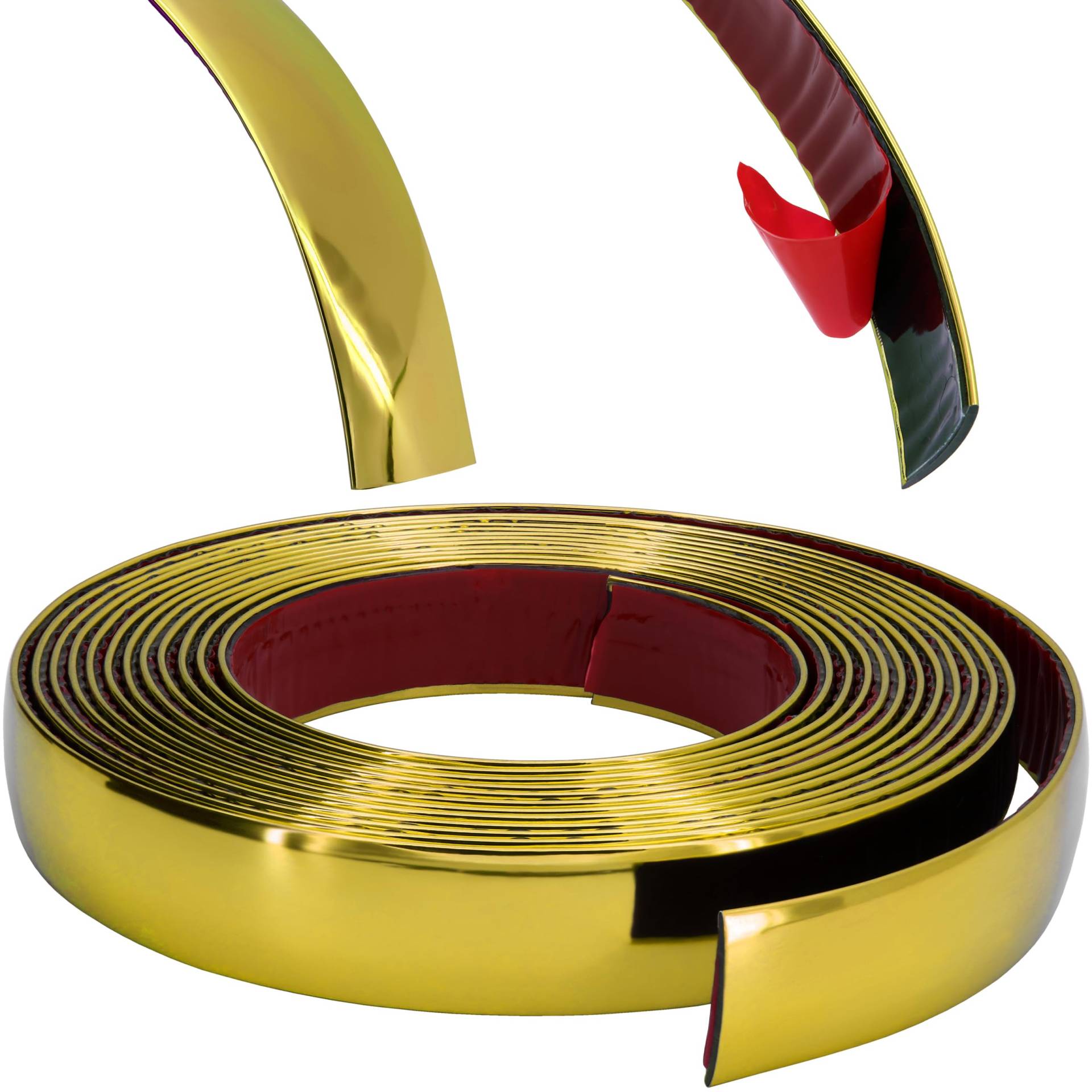 RECAMBO Zierleiste Gold - Vielseitig, Flexibel & Selbstklebend - 14mm x 5m von Recambo