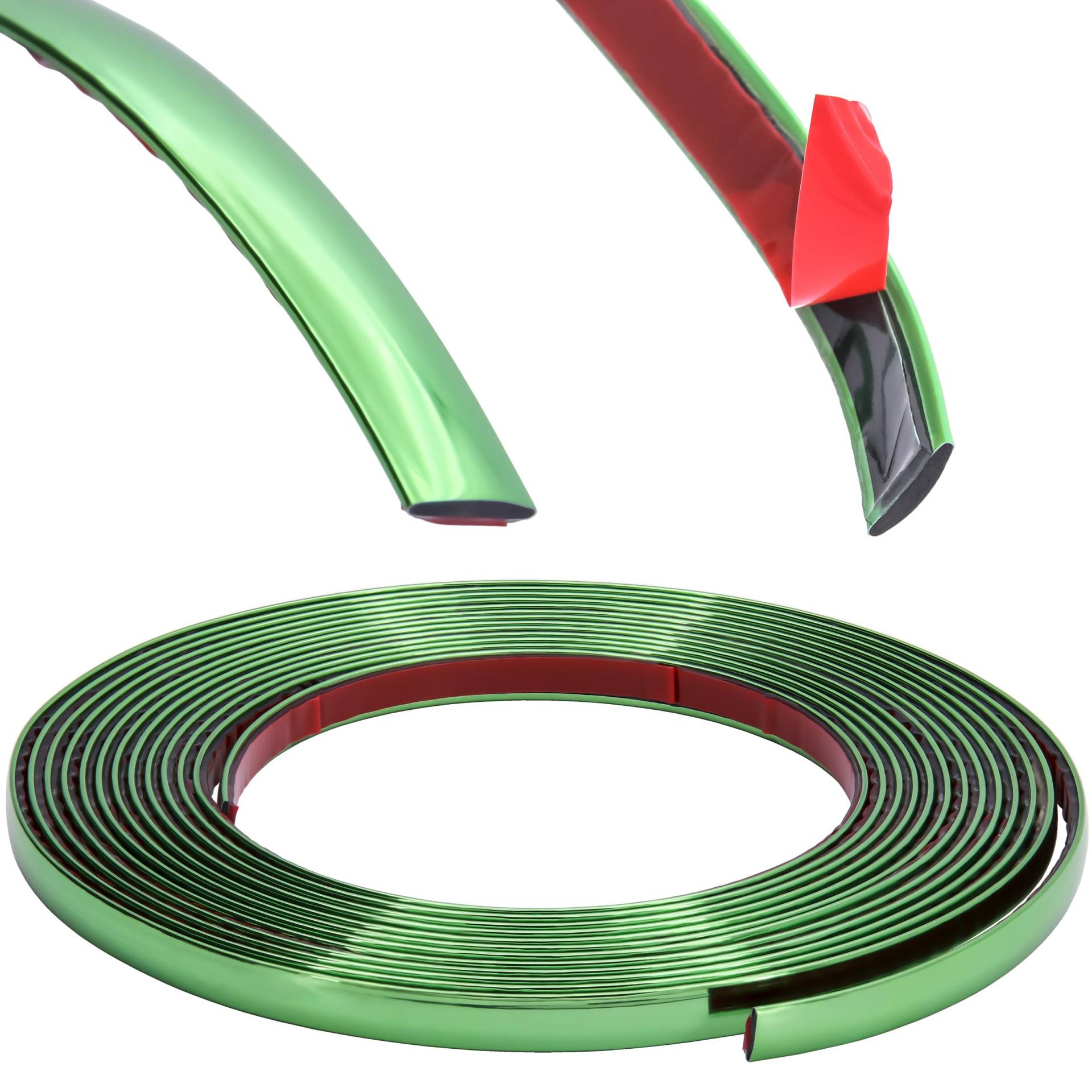 RECAMBO Zierleiste Grün metallic - Vielseitig, Flexibel & Selbstklebend - 10mm x 5m von Recambo