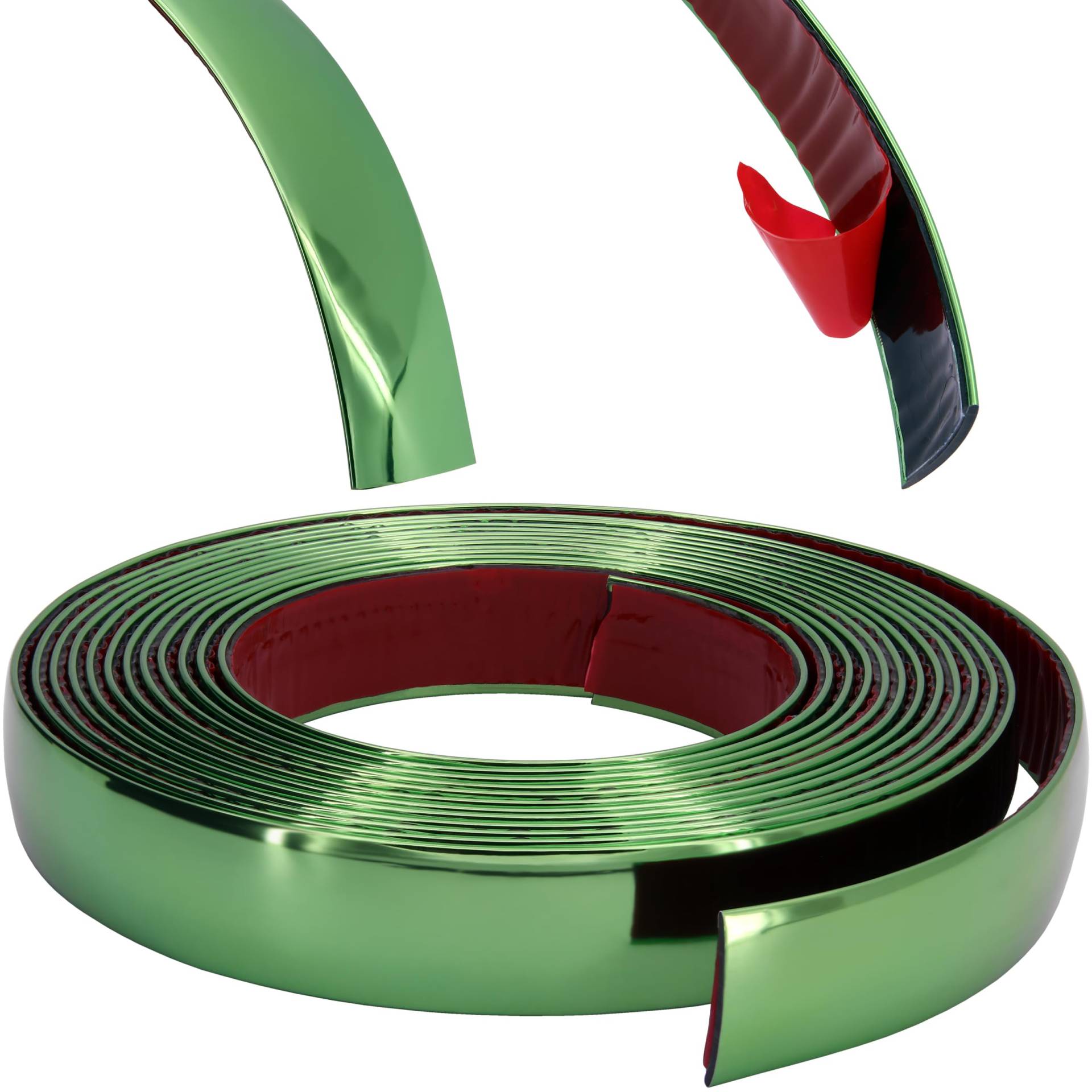 RECAMBO Zierleiste Grün metallic - Vielseitig, Flexibel & Selbstklebend - 30mm x 5m von Recambo