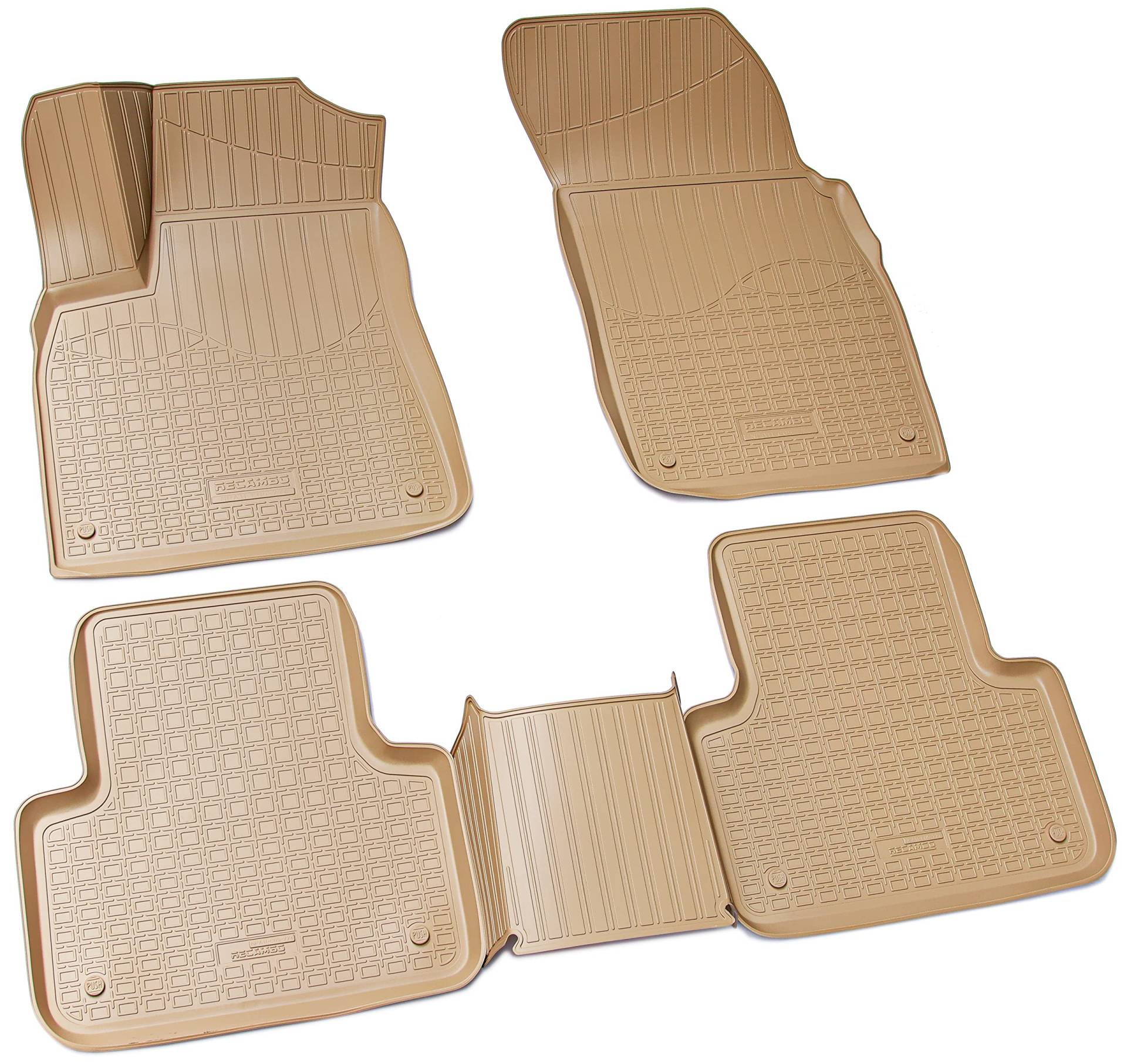 Recambo 3D Gummi Fußmatten kompatibel für Audi Q7 SQ7 | Typ 4M | BJ ab 2015> | Auto Gummimatten | Passgenau | mit Rand | beige Recambo 3D Gummi Fußmatten kompatibel für Audi Q7 SQ7 | Typ 4M | BJ ab 2015> | Auto Gummimatten | Passgenau | mit Rand | beige von Recambo