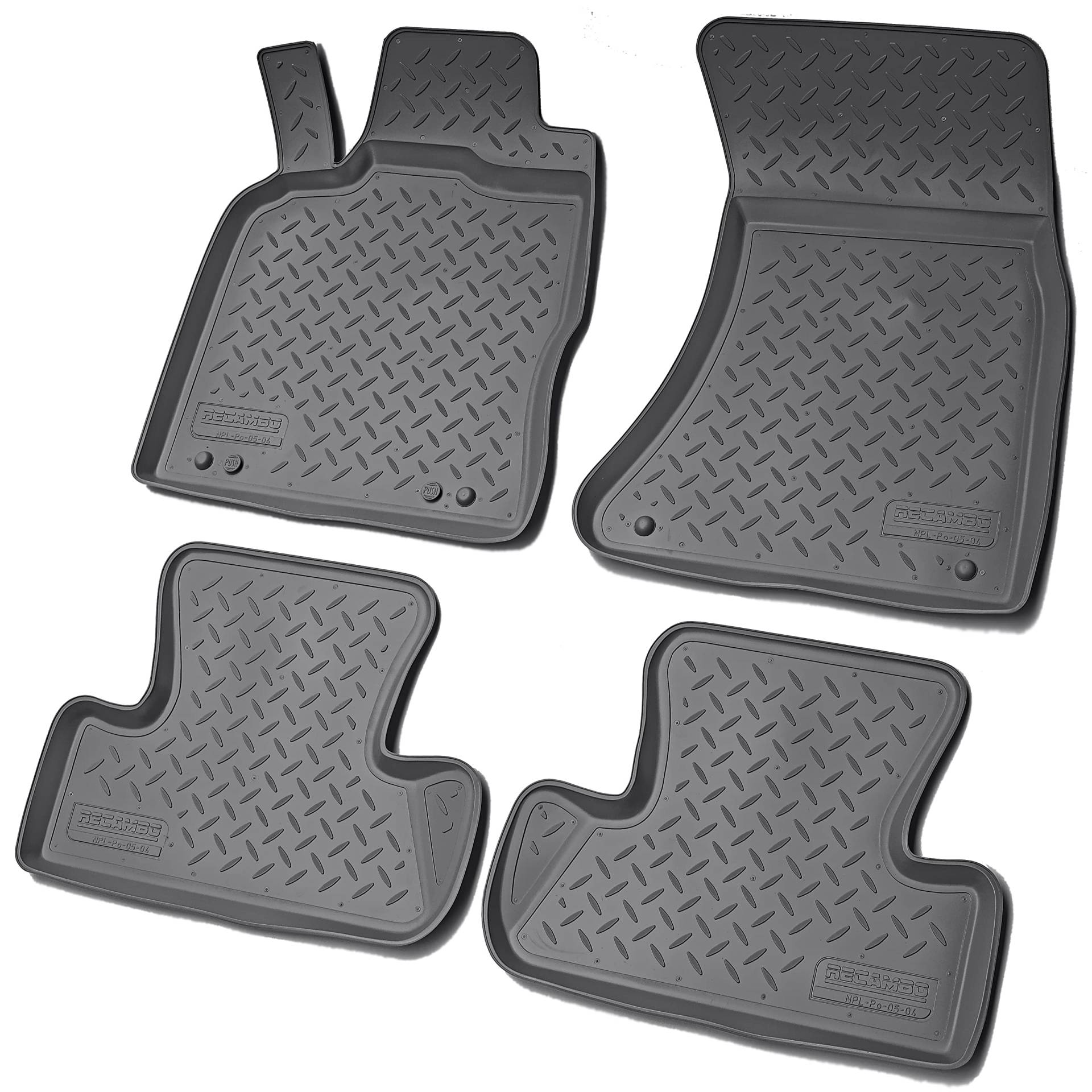 Recambo 3D Gummi Fußmatten kompatibel für Audi Q5 SQ5 8R | BJ 2008-2017 | Auto Gummimatten | Passgenau | mit Rand | schwarz Recambo 3D Gummi Fußmatten kompatibel für Audi Q5 SQ5 8R | BJ 2008-2017 | Auto Gummimatten | Passgenau | mit Rand | schwarz von Recambo